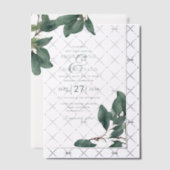 Invitations En Vélin Eucalyptus Vert clair Mariage transparent (Décalage (Invitation))