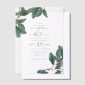 Invitations En Vélin Eucalyptus Vert clair Mariage transparent (Compenser)