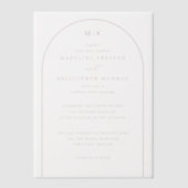 Invitations En Vélin Exquisite Black Calligraphy With Arched Design (Recto)