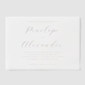 Invitations En Vélin Exquisite Rose Gold Calligraphy (Recto)