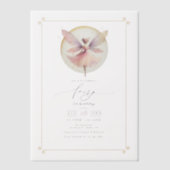 Invitations En Vélin Fairy Premier 1er anniversaire fête (Recto)