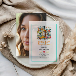 Invitations En Vélin Faisons un Taco 'Bout un Anniversaire – Fête Fiest