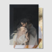 Invitations En Vélin Fantasy book vellum art main characters embracing (Décalage (Couple))