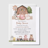 Invitations En Vélin Farm Animals, Cute Animals, Barn, Baby Shower (Compenser)