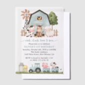 Invitations En Vélin Farm Animals, Cute Animals, Barn, First Birthday (Compenser)