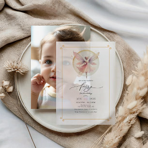 Invitations En Vélin Fée Premier 1er Anniversaire