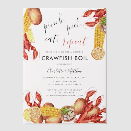 Invitations En Vélin Fête de fiançailles moderne avec ébullition de écr (Recto)