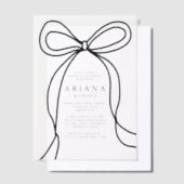 Invitations En Vélin Fête de graduation de Black Bow moderne (Compenser)