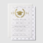 Invitations En Vélin Fête de la couronne d'or de Laurel (Décalage (Invitation))