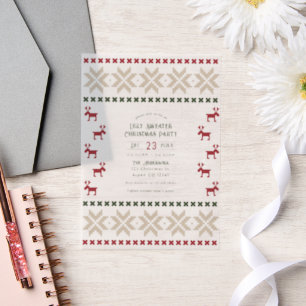 Invitations En Vélin Fête de Noël au pull moche de la magie du gui