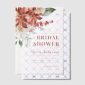 Invitations En Vélin Fête des mariées de Noël rouge hiver (Décalage (Invitation))