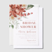 Invitations En Vélin Fête des mariées de Noël rouge hiver (Compenser)