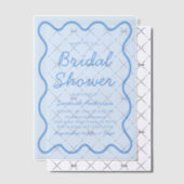 Invitations En Vélin Fête des mariées moderne ondulée rétro Dusty (Décalage (Invitation))