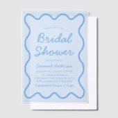 Invitations En Vélin Fête des mariées moderne ondulée rétro Dusty (Compenser)