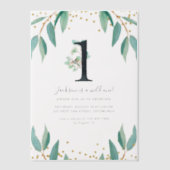 Invitations En Vélin Fête du 1er anniversaire sauvage (Recto)