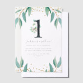 Invitations En Vélin Fête du 1er anniversaire sauvage (Compenser)