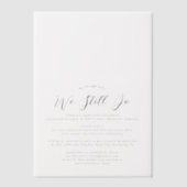 Invitations En Vélin Fête du Renouveau Vow Mariage moderne (Recto)
