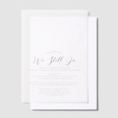 Invitations En Vélin Fête du Renouveau Vow Mariage moderne (Compenser)