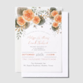 Invitations En Vélin Feuillage de automne rustique Orange Floral Mariag (Compenser)