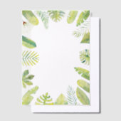 Invitations En Vélin Feuillage Vert Tropical (Compenser)