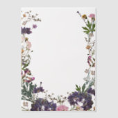 Invitations En Vélin Feuille de couverture végétale fleur sauvage (Recto)