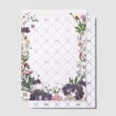 Invitations En Vélin Feuille de couverture végétale fleur sauvage (Décalage (Invitation))