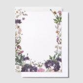 Invitations En Vélin Feuille de couverture végétale fleur sauvage (Compenser)