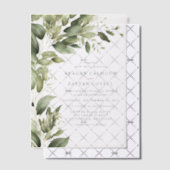 Invitations En Vélin Feuilles de verdure d'eucalyptus Mariage Moderne (Décalage (Invitation))
