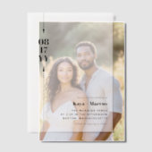 Invitations En Vélin Flèches noires et Mariage photo Date (Décalage (Couple))