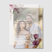 Invitations En Vélin Fleur romantique Pentacle de pivoine florale (Décalage (Couple))