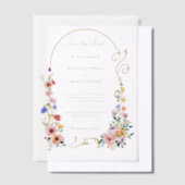 Invitations En Vélin Fleur sauvage Arch Wedding Enregistrer la date (Compenser)