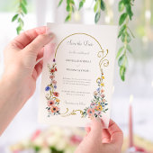 Invitations En Vélin Fleur sauvage Arch Wedding Enregistrer la date