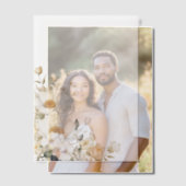 Invitations En Vélin Fleurs blanches (Décalage (Couple))