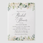 Invitations En Vélin Fleurs blanches, Fleurs de crème, Boho, Fête des m (Recto)