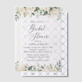 Invitations En Vélin Fleurs blanches, Fleurs de crème, Boho, Fête des m (Décalage (Invitation))