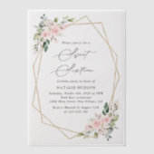 Invitations En Vélin Fleurs blanches, Fleurs roses, Boho, Sweet 16 (Recto)