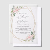 Invitations En Vélin Fleurs blanches, Fleurs roses, Boho, Sweet 16 (Compenser)