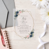 Fleurs Bleues Marine, Fleurs Roses, Baby shower