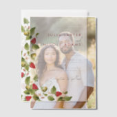 Invitations En Vélin Fleurs de fraises rouges sucrées Mariage (Décalage (Couple))