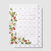 Invitations En Vélin Fleurs de fraises rouges sucrées Mariage (Décalage (Invitation))