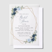Invitations En Vélin Fleurs de marine, Fleurs bleues, Boho, Fête des ma (Compenser)