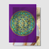 Invitations En Vélin FLEURS DE VIE - Géométrie Sacrée Design 1 (Décalage (Couple))