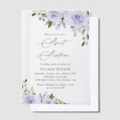 Invitations En Vélin Fleurs pourpres, Fleurs Lilac, Boho, Sweet 16 (Compenser)