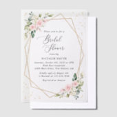 Invitations En Vélin Fleurs roses, Fleurs blanches, Boho, Fête des mari (Compenser)