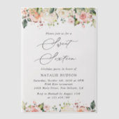 Invitations En Vélin Fleurs roses, Fleurs blanches, Boho, Sweet 16 (Recto)