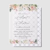 Invitations En Vélin Fleurs roses, Fleurs blanches, Boho, Sweet 16 (Décalage (Invitation))