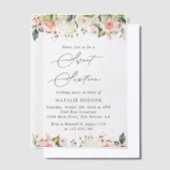 Invitations En Vélin Fleurs roses, Fleurs blanches, Boho, Sweet 16 (Compenser)