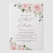 Invitations En Vélin Fleurs Rouges, Fleurs Roses, Verdure, Doux 16 (Recto)