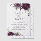 Invitations En Vélin Fleurs violettes, Fleurs de prunes, Boho, Mariage  (Décalage (Invitation))