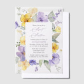 Invitations En Vélin Fleurs violettes, Fleurs Jaunes, Boho, Sweet 16 (Compenser)